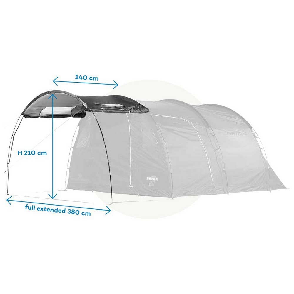 Ferrino Véranda Additionnelle Pour Tente Fenix 6 - Toile Imperméable, Parois Enroulables, Montage Facile