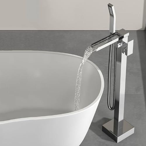 Mitigeur îlot baignoire cascade et douchette pour régler facilement l'eau chaude et froide
