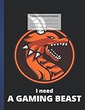  Composition Notebook: A Gaming Beast 8.5 x 11 Inches, 110 Pages Composition Notebook, Vintage Composition Notebook College Ruled, Notebook Journal, Quad Ruled