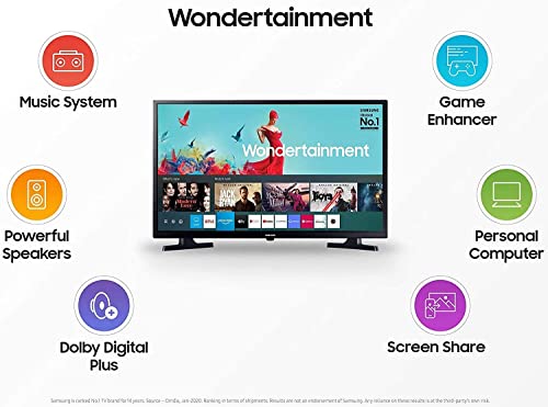Image of Samsung 80 cm (32 Inches) Wondertainment Series HD Ready LED Smart TV UA32T4340AKXXL (Glossy Black)