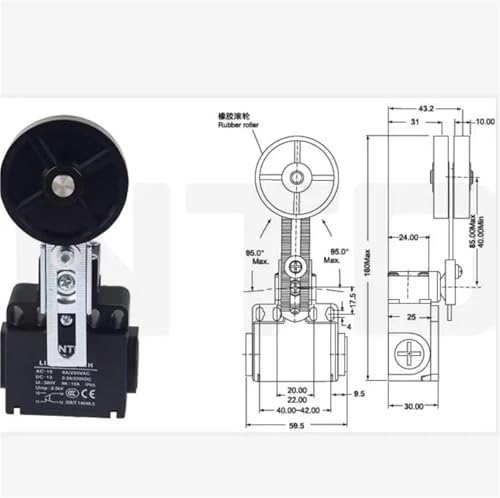Lot de 4 micro-interrupteurs CLS-391 à déclenchement précis pour automatisme - 2