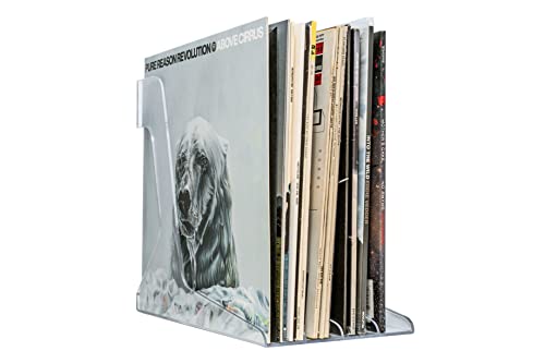 Support pour disque vinyle transparent | Range-vinyles discret et chic - 2