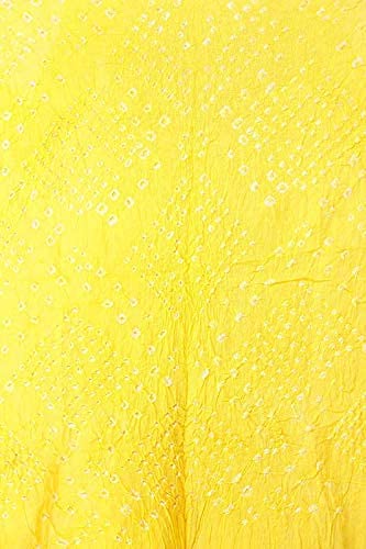 Image of PK HUB Women's Jaipuri Rajasthani Bandhani Dupatta | Art Silk Bandhej Dupatta with Gota Patti Work & Tassels (Free size)