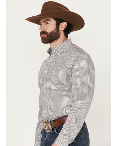 Cinch Men White Print Modern Fit Shirt2