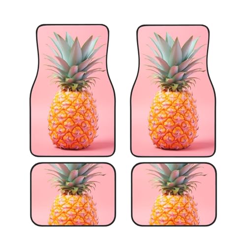 Tapis de sol de voiture toutes saisons imperméables avec talonnette ananas