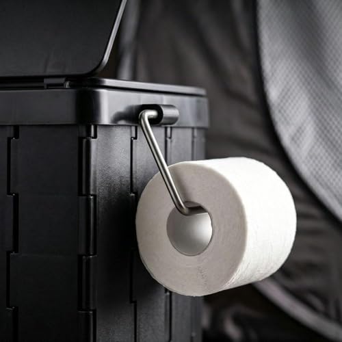 Portable Foldable Toilet with 12 Waste Bags & Solidifier Packs, Emergency Sanitation Toilet for Outdoor Camping Hiking Disaster Preparedness Construction Home Healthcare (Gray) - Image 6