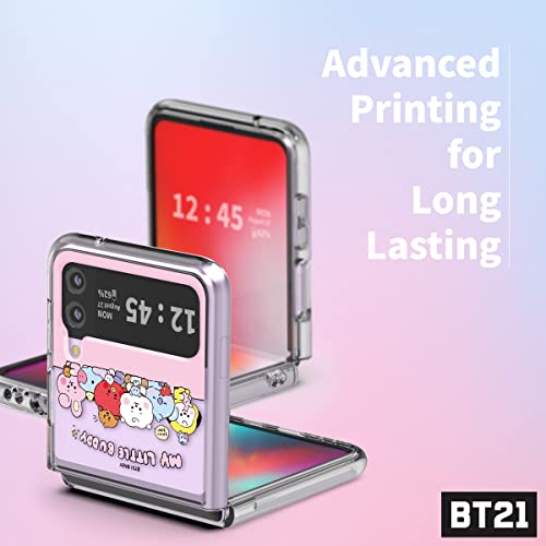 Bt21 Designed For Galaxy Z Flip 3 5G Case (2021) Official Merchandise My Little Buddy Clear Phone Case, Group #TOP2
