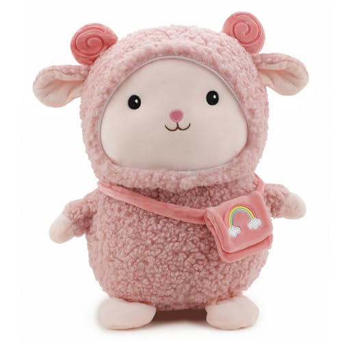 Image of Pink Sheep Soft Toy for Kids with Cute Hug-Friendly Plush for Babies, Toddlers & Children Safe, Lightweight & Easy to Clean (40CM)