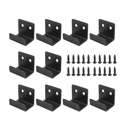 Image of 10Pcs Stainless Steel Tile Hanger Bracket Hook, Heavy Duty J Hook for Mirrors, Picture Frame, Ceramic Wall Display (20mm Inner Width)
