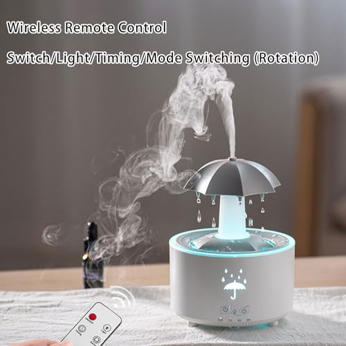 Humidificateur de pluie parapluie et diffuseur d'huiles essentielles avec télécommande - 7