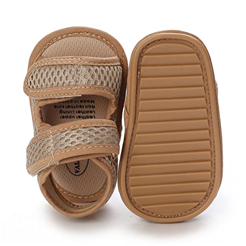 Image of RVROVIC Baby Boys Girls Sandals Premium Infant Summer Outdoor Shoes PU Lightweight Soft Anti-Slip Sole Toddler Prewalker