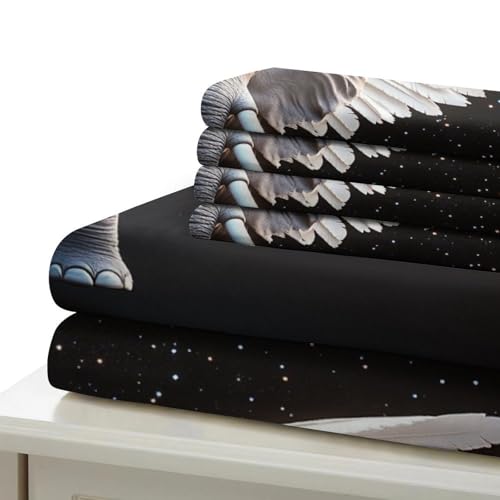 Housse de couette éléphant volant 3D microfibre lit simple 140x200 - 7