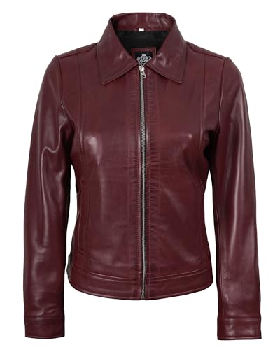 fjackets Real Lambskin Leather Jackets Womens Shirt Collar Style Women's Leather Jacket For All Season3