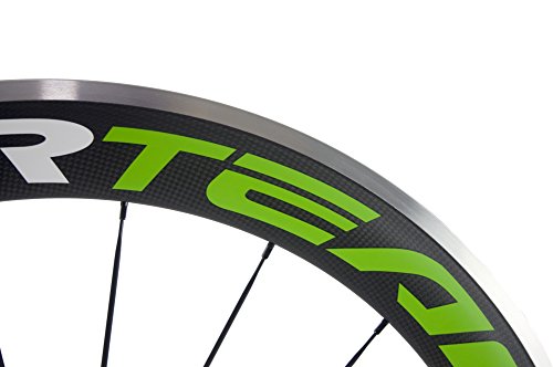 Superteam 60Mm Carbon Fiber Alloy Clincher Wheelset 23Mm Width Alloy Rim For Bike 700C #TOP4