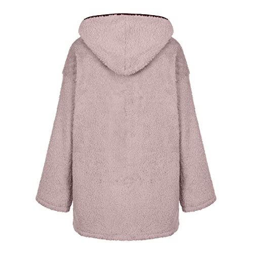 Casaco feminino de lã felpudo de inverno quente de lã superdimensionada casacos de moletom de lã com