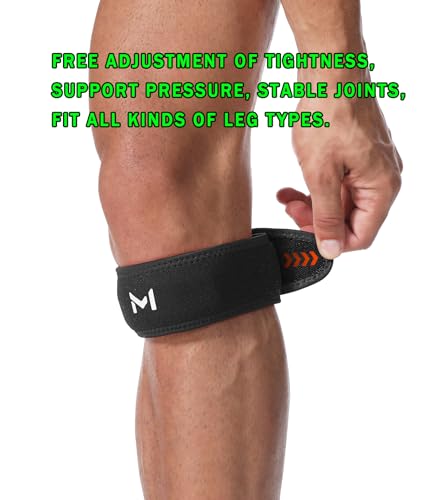 Image of 2 Pack Patellar Tendon Support Strap for Knee Pain Relief, Tendonitis, Patella Knee Brace with EVA Semi-circular Tube, Patella Bands for Basketball, Running, Hiking, Tennis, Squats (Black, Knee(11 inch-15 inch))