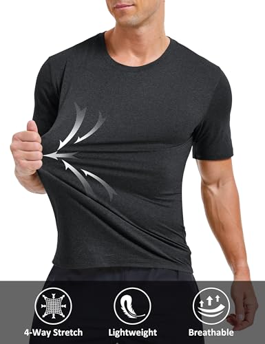 MAGCOMSEN Men's Dry Fit Workout Shirts Short Sleeve Tee Shirts Moisture Wicking Athletic Running Performence Tshirts3