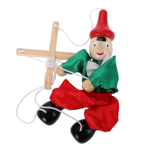 SKISUNO Marionette Puppet Wooden String Puppet for Adults with Movable Hands and Feet and Acting Skill Development Random Color