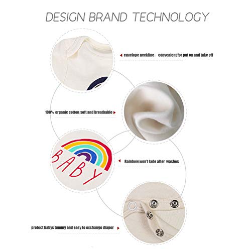 Cnins Newborn Baby Bodysuit - Pregnancy Announcement & Infant Loss Gift, Coming Soon & Rainbow Design Coming Home Outfit2