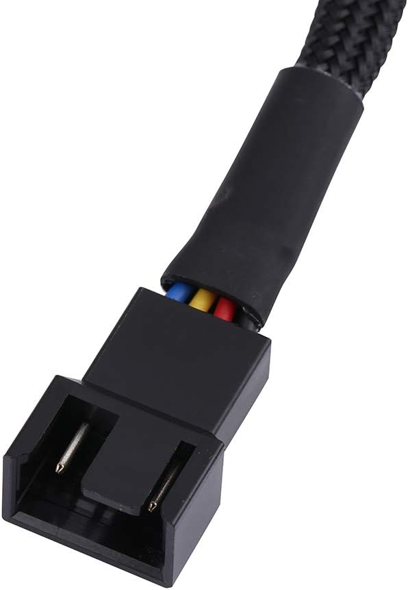 Bastex 4 Pin PWM Connector Case Fan Extension Power Cable for Computer 5-Pack. 10.5 Inches Braided Extention Cables for PC Cooling Systems