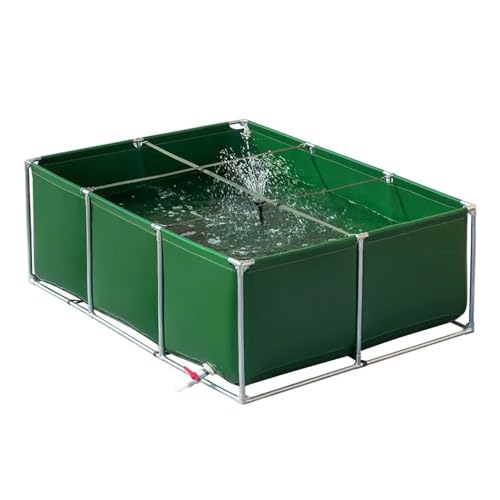 Piscines hors sol et bassin à poissons avec bâche verte durable de 200x100x80 cm