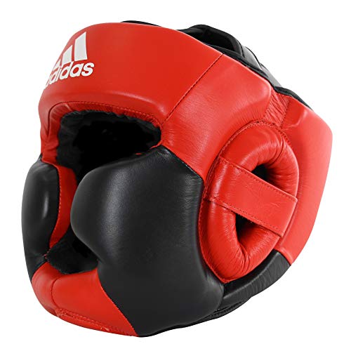 Casque de boxe Super Pro adidas en cuir noir pour entrainement de combat