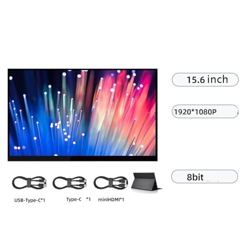 Image of Portable Monitors 1080HD Touch 60hz Portable Monitor 15.6 Inch Gaming Audio and Video Computer External Expansion Sub-Screen