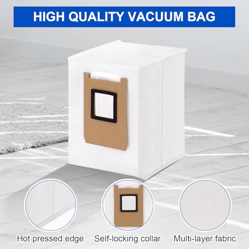 Image of Dust Bags Compatible with Eufy E28 OMNI, E25 OMNI, C28 OMNI Robot Vacuum - Large Capacity Vacuum Bags Replacement Parts Accessories Kit Effective Filtration Disposable Bag (12 Pack)