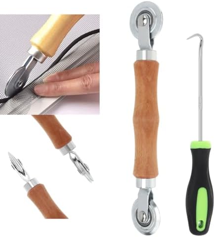 5-in-1 Window Screen Repair Kit With Roller Tool, Spline, Clips & Hook - Fix Screen Doors & Windows - View #13