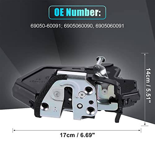 Image of X AUTOHAUX Power Door Lock Actuator Motor Rear Right Passenger Side for Toyota 4Runner Limited, SR5, Sport 2003-2009 69050-60091