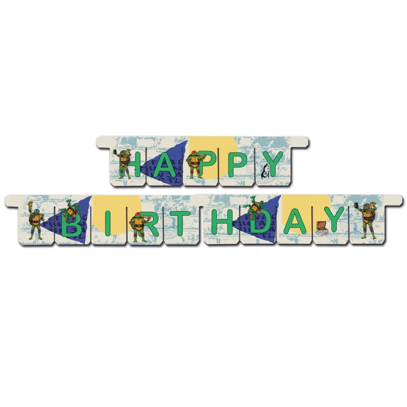 BeenSmile, Guirlande d'anniversaire Tortues Ninja, Guirlande Happy Birthday, Décoration d'anniversaire pour Enfants, Fêtes d'enfants, Anniversaires et...
