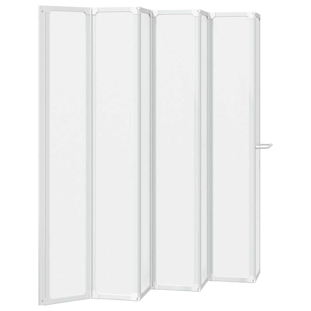 Mampara de ducha plegable con toallero para bañera rectangular como mampara de ducha plegable con 7 paneles de 140 x 168 cm