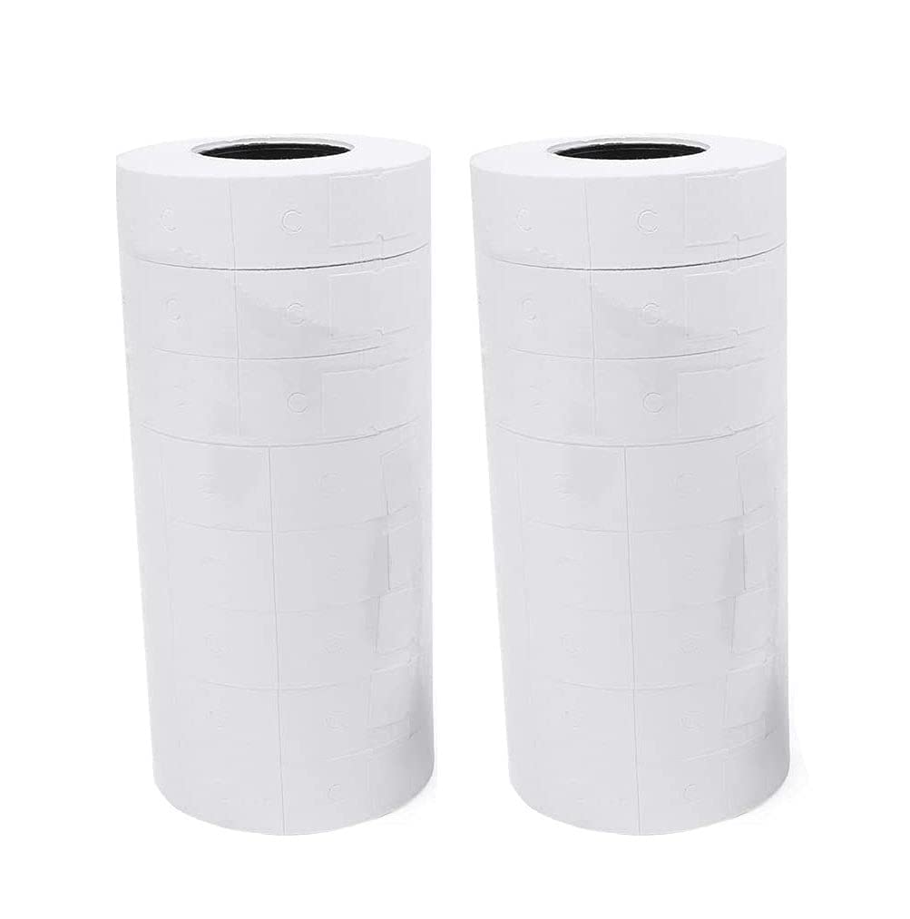 JIAYING Double Line Price Label Paper for MX-6600，20 Rolls ofWhite Price Label Paper