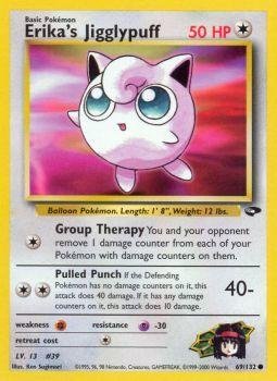 Pokemon Singles - Erika's Jigglypuff - 69/132 - Common - Unlimited Edition - Gym Challenge