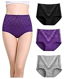 marysgift Lot de 3 culottes pour femme Taille haute, Aj2, 44-46