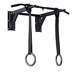 AJH Klimmzugstange Wandmontierte Klimmzugstange Home Gym Boxsack und TRX Trainingshaken Übungshalterung Oberkörper-Trainingsstange mit Aufhängering