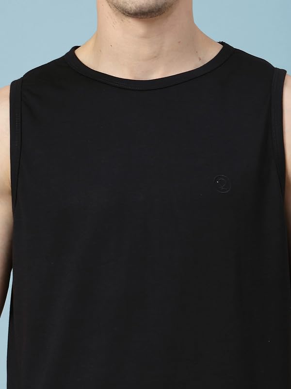 Image of CHKOKKO Tank Tops Sleeveless T-Shirt for Men Gym Wear Vest Solid Stylish Round Neck Running Sando for Sports Workout Fitness & Casual or Beach Wear