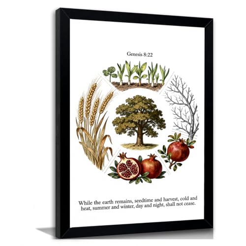 Bible Verses Wall Decor Genesis 8:22 Encouraging Print 12"x16"