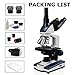 Vision Scientific VS-60T-RC-DT1.3 Siedentopf Trinocular Compound Microscope, 40X-2500X Magnification, WF 10X and 25X Eyepieces, Double-Layer Mechanical Stage, LED Illumination, 1.3MP Digital Camera