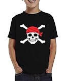 SpiritForged Apparel Jolly Roger Pirate Skull Toddler T-Shirt, Black 2T