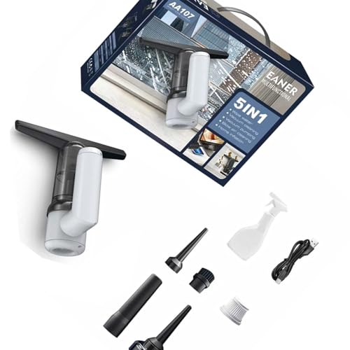 ZYMIADOU Multifunctional Window Vacuum Cleaners Including Suction Blow Wipe Absorb Suitable for Glass Tiles and Car Window Glass Scrapers Tool