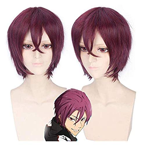 Anime Free! Rin Matsuoka Wig Cosplay Costume Men Women Short Heat Resistant Synthetic Hair Halloween Party Role Play Wigs KEEBON Anime Free! Rin Matsuoka Wig Cosplay Costume Men Women Short Heat Resistant Synthetic Hair Halloween Party Role Play Wigs KEEBON
