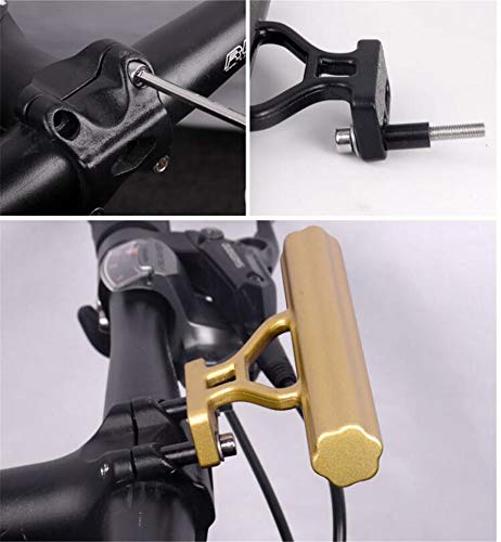 Ihreesy Bicycle Handlebar Extender Aluminum Alloy, 360 Degree Rotatable Bicycle Extension Bracket For Bicycles, Electric Bicycles, Motorcycles, Scooters, Titanium #TOP5