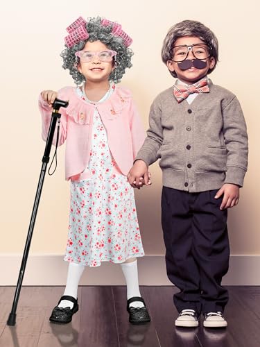 image for Luces 100th Days of School Costume for Girls, Old Lady Dress Up for Ki