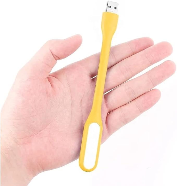 Kyfreshpower Flexible Mini USB LED Lamp Light Portable Night Light Compatible for Power Bank, Laptop, Notebook, Reading, Computer Keyboard USB Reading Light (8pcs, Yellow) photo 5