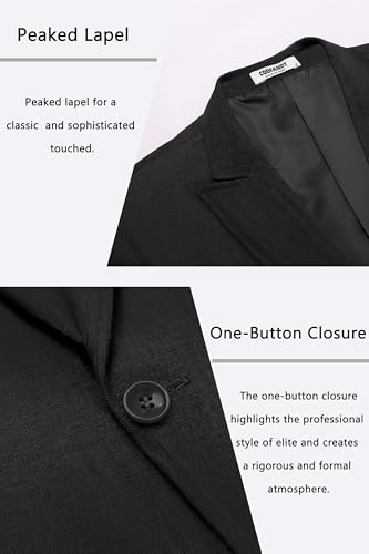 COOFANDY Men's Casual Blazer Slim Fit Sports Coat One Button Business Retro Suit Jackets for Wedding Party4