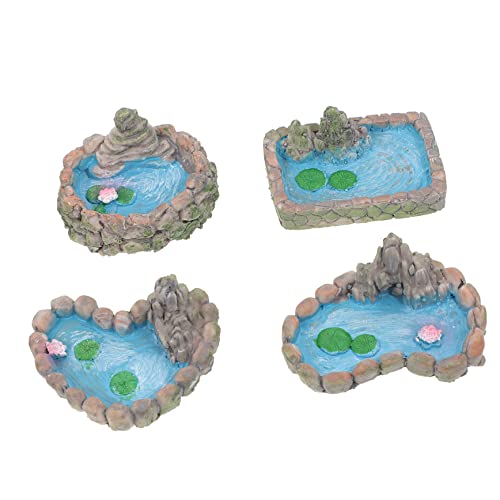 Toddmomy 4piezas Decoración De Mini Estanques De para Jardín Accesorios Paisaje Aleatorio para Decoración De y Accesorios De Fotografía