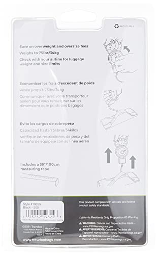 Travelon Stop & Lock Luggage Scale, Black, One Size #TOP3
