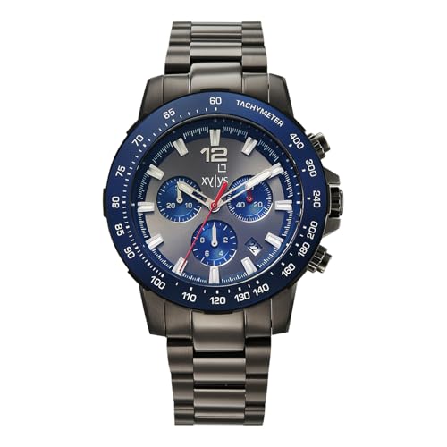 Image of Xylys Lightning with Chronograph Quartz Grey Dial Grey Stainless Steel Strap Watch for Men - 40068QM01E