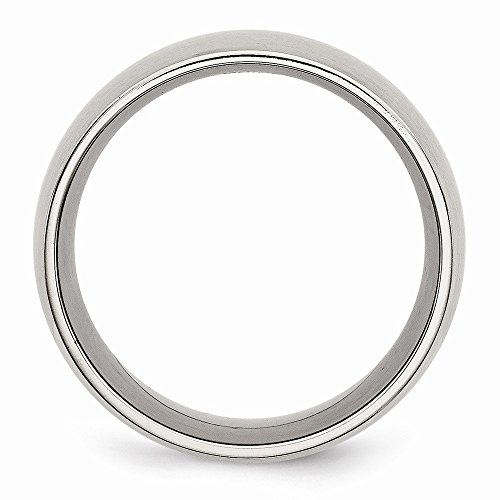 Stainless Steel 12mm Brushed Band Ring2